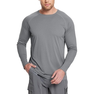 image:imagebaleaf Mens UPF 50 Sun Protection Shirts Long Sleeve Rash Guard Quick Dry 4Way Stretch for Fishing Swimming Surfing01grey Heather