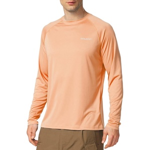 image:imagebaleaf Mens UPF 50 Sun Protection Shirts Long Sleeve Rash Guard Quick Dry 4Way Stretch for Fishing Swimming Surfing01light Pink