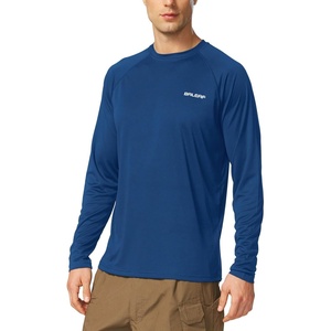 image:imagebaleaf Mens UPF 50 Sun Protection Shirts Long Sleeve Rash Guard Quick Dry 4Way Stretch for Fishing Swimming Surfing01ocean Blue