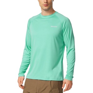 image:imagebaleaf Mens UPF 50 Sun Protection Shirts Long Sleeve Rash Guard Quick Dry 4Way Stretch for Fishing Swimming Surfing02beach Glass