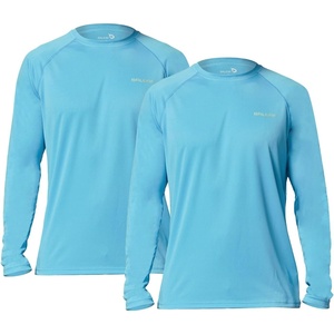 image:imagebaleaf Mens UPF 50 Sun Protection Shirts Long Sleeve Rash Guard Quick Dry 4Way Stretch for Fishing Swimming Surfing2 Packblue