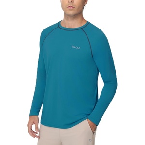 image:imagebaleaf Mens UPF 50 Sun Protection Shirts Long Sleeve Rash Guard Quick Dry 4Way Stretch for Fishing Swimming SurfingOcean Depth