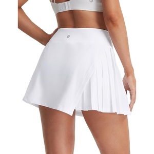 image:imagebaleaf Womens Tennis Skirts High Waisted Golf Skorts with Pockets Side Pleated Slit ALine Athletic Pickleball SkirtsWhite