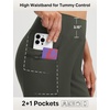 image:imagebaleaf Capris for Women with Pockets Yoga Capri Pants High Waist Straight Leg for Casual Summer PantArmy Green