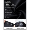 image:imagebaleaf Capris for Women with Pockets Yoga Capri Pants High Waist Straight Leg for Casual Summer PantBlack