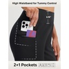 image:imagebaleaf Capris for Women with Pockets Yoga Capri Pants High Waist Straight Leg for Casual Summer PantBlack