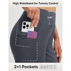 image:imagebaleaf Capris for Women with Pockets Yoga Capri Pants High Waist Straight Leg for Casual Summer PantDark Gray