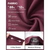 image:imagebaleaf Capris for Women with Pockets Yoga Capri Pants High Waist Straight Leg for Casual Summer PantWine Red