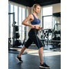 image:imagebaleaf Womens 15 Long Shorts Below The Knee Bermuda Capris Quick Dry Lightweight Elastic Waist with Pockets Running CasualAll Black