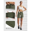 image:imagebaleaf Womens Hiking Shorts 5 Lightweight Quick Dry Travel Shorts with Zipper Pockets for Golf Walking Summer WearArmy Green