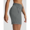 image:imagebaleaf Womens Hiking Shorts 5 Lightweight Quick Dry Travel Shorts with Zipper Pockets for Golf Walking Summer WearDark Gray