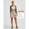 image:imagebaleaf Womens Hiking Shorts 5 Lightweight Quick Dry Travel Shorts with Zipper Pockets for Golf Walking Summer WearKhaki