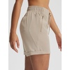 image:imagebaleaf Womens Hiking Shorts 5 Lightweight Quick Dry Travel Shorts with Zipper Pockets for Golf Walking Summer WearKhaki