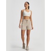 image:imagebaleaf Womens Hiking Shorts 5 Lightweight Quick Dry Travel Shorts with Zipper Pockets for Golf Walking Summer WearKhaki