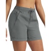 image:imagebaleaf Womens Hiking Shorts 5 Lightweight Quick Dry Travel Shorts with Zipper Pockets for Golf Walking Summer WearDark Gray