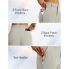 image:imagebaleaf Womens Golf Pants Straight Leg Stretch Work Travel Pant with Pockets Dressy Bussiness Casual Slacks UPF 50Light Brown