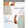 image:imagebaleaf Womens Golf Pants Straight Leg Stretch Work Travel Pant with Pockets Dressy Bussiness Casual Slacks UPF 50Light Brown