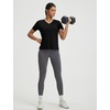 image:imagebaleaf Womens Short Sleeve Workout Shirts Athletic Tops Sun Protection Breathable TShirts Quick Dry Gym Running TennisBlack  V Neck