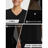 image:imagebaleaf Womens Short Sleeve Workout Shirts Athletic Tops Sun Protection Breathable TShirts Quick Dry Gym Running TennisBlack  V Neck