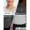 image:imagebaleaf Womens Short Sleeve Workout Shirts Athletic Tops Sun Protection Breathable TShirts Quick Dry Gym Running TennisLight Gray