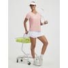 image:imagebaleaf Womens Short Sleeve Workout Shirts Athletic Tops Sun Protection Breathable TShirts Quick Dry Gym Running TennisLight Pink  V Neck