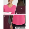 image:imagebaleaf Womens Short Sleeve Workout Shirts Athletic Tops Sun Protection Breathable TShirts Quick Dry Gym Running TennisPink  V Neck