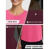 image:imagebaleaf Womens Short Sleeve Workout Shirts Athletic Tops Sun Protection Breathable TShirts Quick Dry Gym Running TennisPink