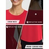 image:imagebaleaf Womens Short Sleeve Workout Shirts Athletic Tops Sun Protection Breathable TShirts Quick Dry Gym Running TennisRed