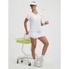 image:imagebaleaf Womens Short Sleeve Workout Shirts Athletic Tops Sun Protection Breathable TShirts Quick Dry Gym Running TennisWhite  V Neck
