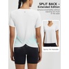 image:imagebaleaf Womens Short Sleeve Workout Shirts Athletic Tops Sun Protection Breathable TShirts Quick Dry Gym Running TennisWhite  V Neck