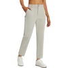 image:imagebaleaf Womens Golf Pants Straight Leg Stretch Work Travel Pant with Pockets Dressy Bussiness Casual Slacks UPF 50Light Brown