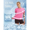 image:imagebaleaf Ice Cooling Short Sleeve Workout Tops for Women Running Shirts UPF 50 Athletic Tennis Yoga Split Back Quick DryPink