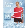 image:imagebaleaf Ice Cooling Short Sleeve Workout Tops for Women Running Shirts UPF 50 Athletic Tennis Yoga Split Back Quick DryRed