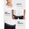 image:imagebaleaf Ice Cooling Short Sleeve Workout Tops for Women Running Shirts UPF 50 Athletic Tennis Yoga Split Back Quick DryWhite