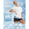 image:imagebaleaf Ice Cooling Short Sleeve Workout Tops for Women Running Shirts UPF 50 Athletic Tennis Yoga Split Back Quick DryWhite