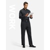 image:imagebaleaf Mens 30 32 Golf Pants Waist Elastic Stretch Lightweight Dress Pant Casual Slacks for Work Travel with 5 PocketsBlack