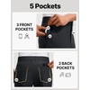 image:imagebaleaf Mens 30 32 Golf Pants Waist Elastic Stretch Lightweight Dress Pant Casual Slacks for Work Travel with 5 PocketsBlack