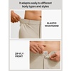 image:imagebaleaf Mens 30 32 Golf Pants Waist Elastic Stretch Lightweight Dress Pant Casual Slacks for Work Travel with 5 PocketsKhaki