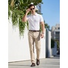 image:imagebaleaf Mens 30 32 Golf Pants Waist Elastic Stretch Lightweight Dress Pant Casual Slacks for Work Travel with 5 PocketsKhaki