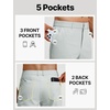 image:imagebaleaf Mens 30 32 Golf Pants Waist Elastic Stretch Lightweight Dress Pant Casual Slacks for Work Travel with 5 PocketsLight Gray