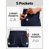 image:imagebaleaf Mens 30 32 Golf Pants Waist Elastic Stretch Lightweight Dress Pant Casual Slacks for Work Travel with 5 PocketsNavy Blue