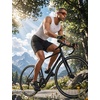 image:imagebaleaf Mens 7 Mountain Bike Shorts 4D Padded Loosefit MTB Cycling Riding Bicycle Biker Short Zipper PocketsBlack