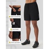 image:imagebaleaf Mens 7 Mountain Bike Shorts 4D Padded Loosefit MTB Cycling Riding Bicycle Biker Short Zipper PocketsBlack