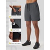 image:imagebaleaf Mens 7 Mountain Bike Shorts 4D Padded Loosefit MTB Cycling Riding Bicycle Biker Short Zipper PocketsDark Gray