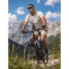 image:imagebaleaf Mens 7 Mountain Bike Shorts 4D Padded Loosefit MTB Cycling Riding Bicycle Biker Short Zipper PocketsKhaki