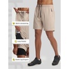 image:imagebaleaf Mens 7 Mountain Bike Shorts 4D Padded Loosefit MTB Cycling Riding Bicycle Biker Short Zipper PocketsKhaki