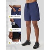 image:imagebaleaf Mens 7 Mountain Bike Shorts 4D Padded Loosefit MTB Cycling Riding Bicycle Biker Short Zipper PocketsNavy Blue