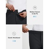 image:imagebaleaf Mens Causal Short 79 Golf Shorts Men Dress 5 Pockets Stretch Lightweight Work Athletic Short Zipper Fly FrontBlack