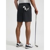 image:imagebaleaf Mens Causal Short 79 Golf Shorts Men Dress 5 Pockets Stretch Lightweight Work Athletic Short Zipper Fly FrontBlack
