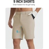image:imagebaleaf Mens Causal Short 79 Golf Shorts Men Dress 5 Pockets Stretch Lightweight Work Athletic Short Zipper Fly FrontKhaki